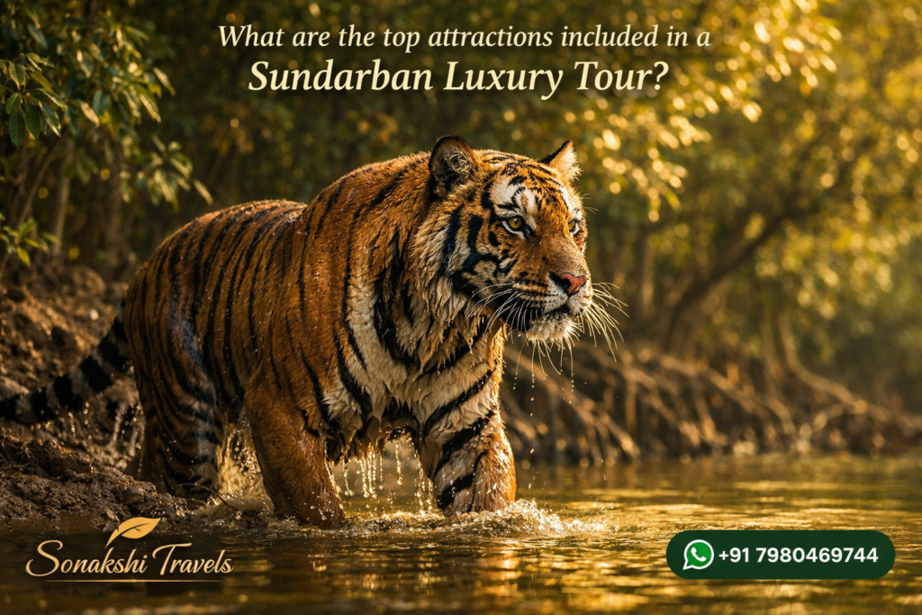 What are the top attractions included in a Sundarban Luxury Tour?