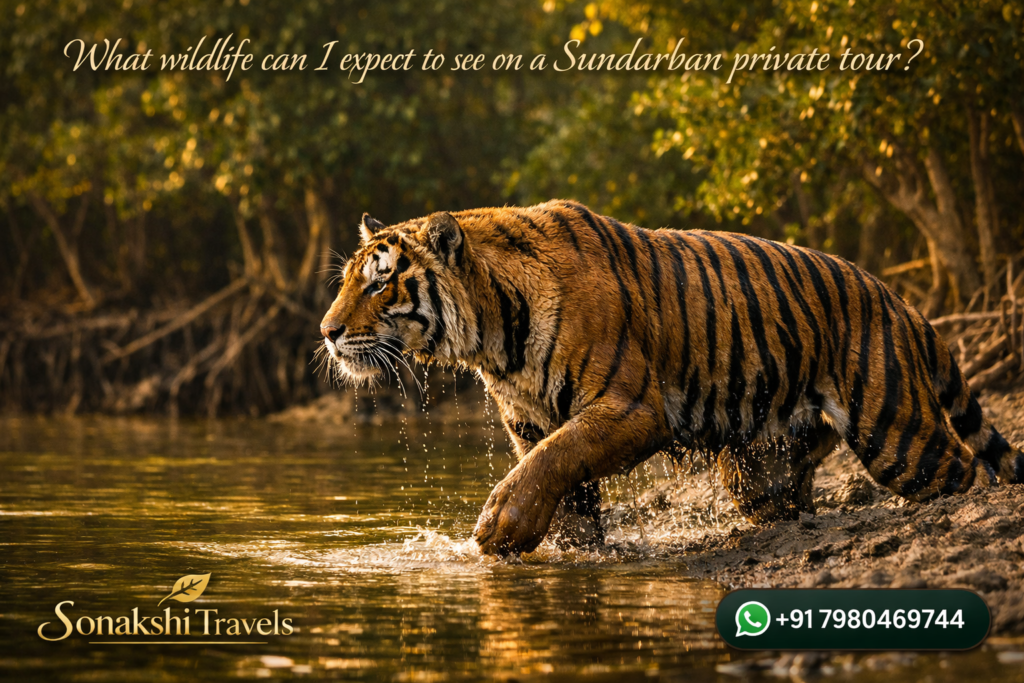 What wildlife can I expect to see on a Sundarban private tour