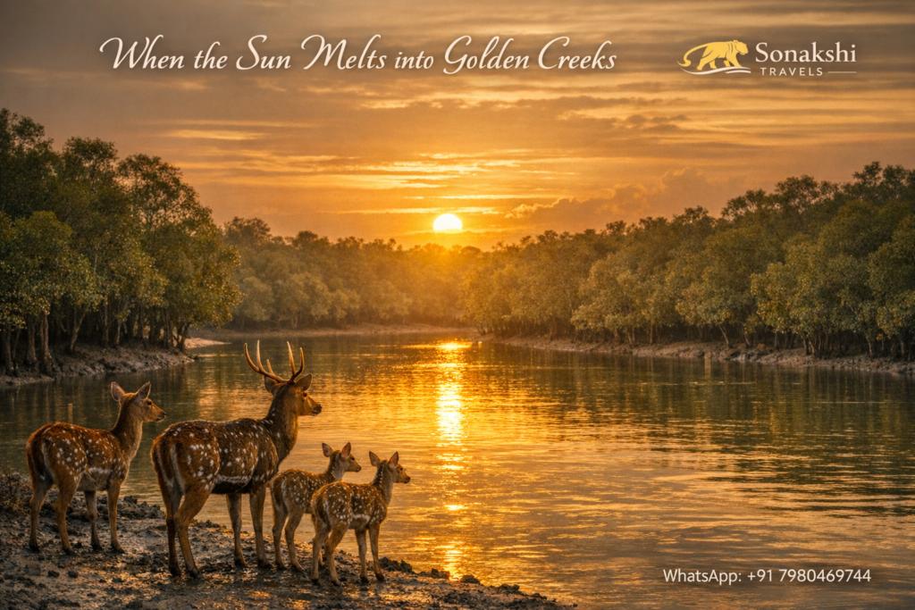 When the Sun Melts into Golden Creeks