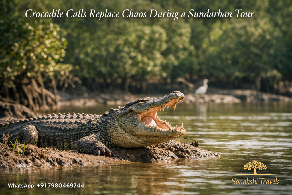Crocodile Calls Replace Chaos During a Sundarban Tour