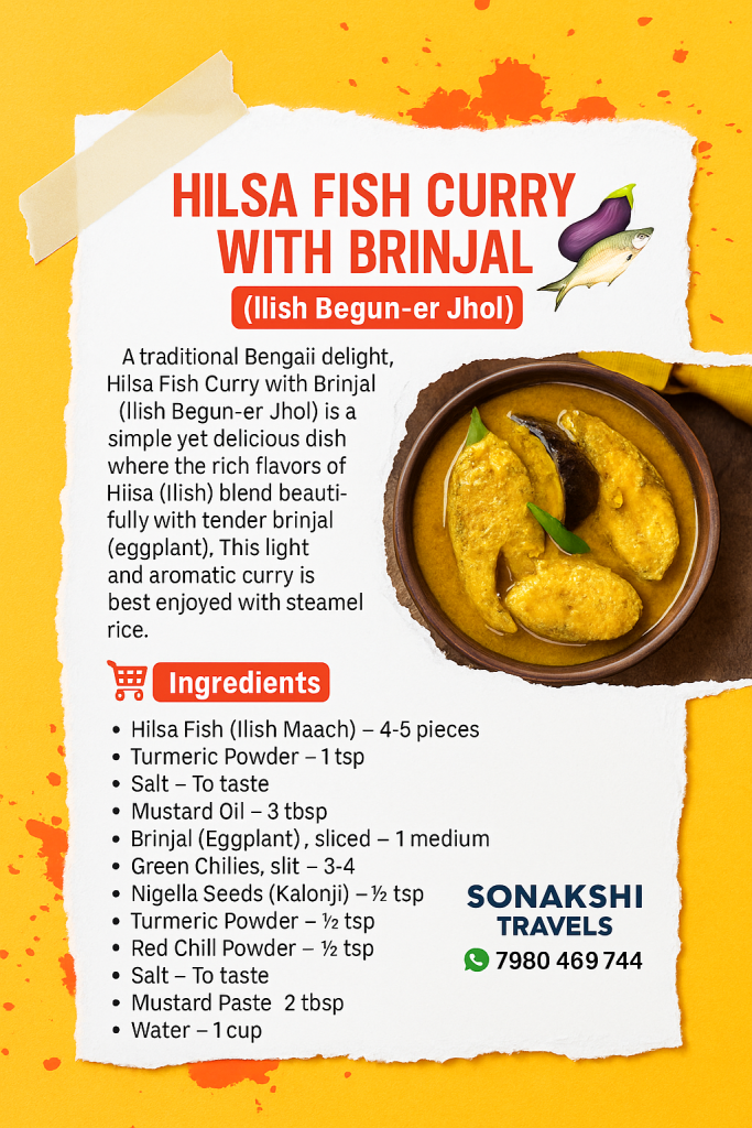 Hilsa Fish Curry with Brinjal