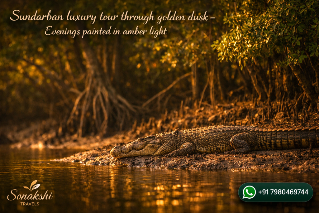 Sundarban luxury tour through golden dusk - Evenings painted in amber light