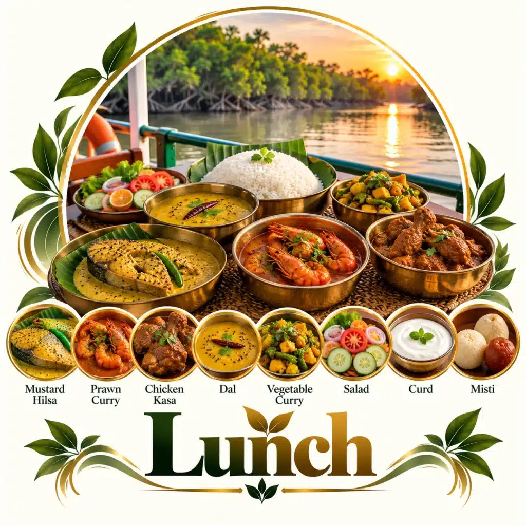 Lunch during Sundarban tour
