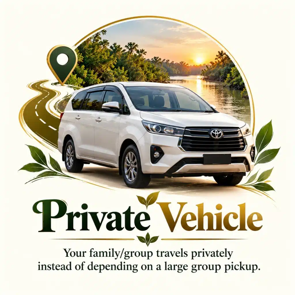 Private AC vehicle for Sundarban tour from Kolkata